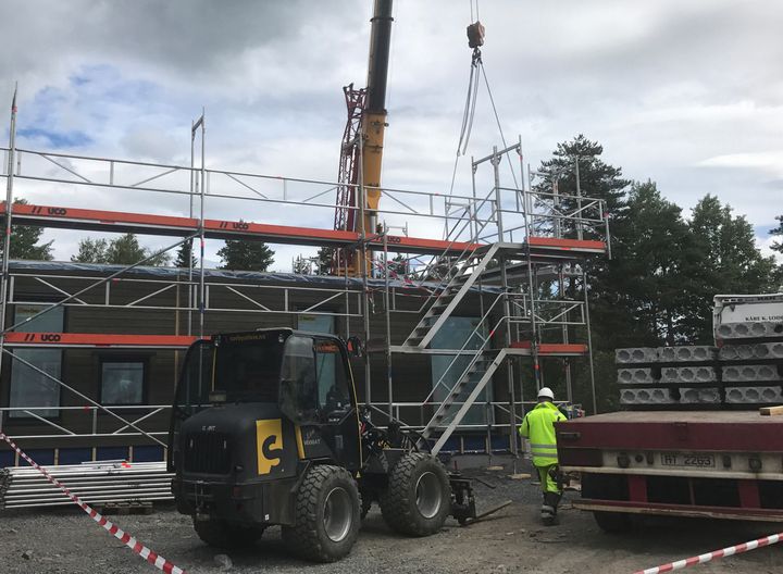 Fra Lia barnehage i Oslo, underveis i byggeperioden. Foto: SINTEF