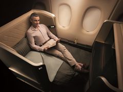 Ikke bare er setene brede i First Class – de er også bransjens bredeste i business.