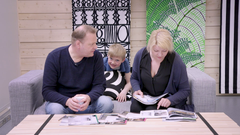 Anne Helen Setermo, Ørjan Karlsen og sønnen Mats Karlsen Setermo (8).