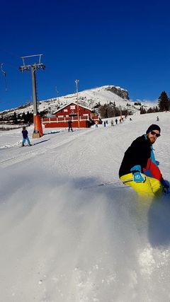 Fantastiske forhold ved Skeikampen Alpinsenter.