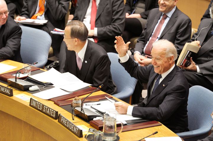 Daværende visepresident, snart USAs 46. president, Joe Biden under et FN-møte i 2010. Foto: UN Photo/Evan Schneider