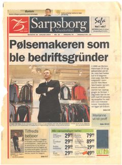 Sarpsborg Arbeiderblad, 26/1-04.