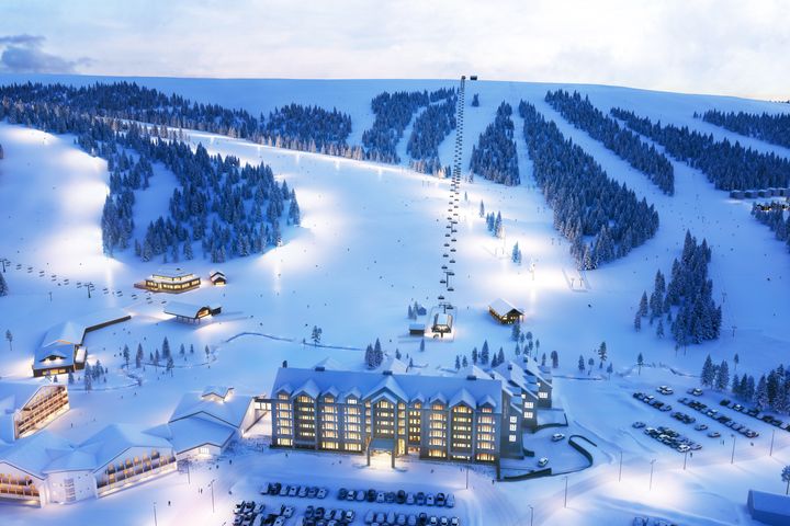 I Hundfjället i Sälen er første spadetaket tatt i vår nye SkiStar Lodge.