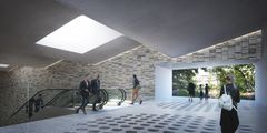 Lysaker T-banestasjon. Illustrasjon: Asplan Viak, Arup og Longva arkitekter.