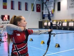 Bilde er tatt under offisiell trening på EM i Samsun 2019