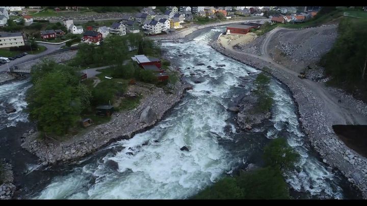 Flaumsikring i Odda. Foto: NVE