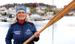 Ada Sofie Austegard og 30 andre har rodd fra Grimstad til Oslo. (Foto: Susanne Bergstøl)