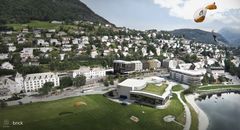 Nytt konferansehotell på Voss. Illustrasjon: Dark Arkitekter Brick visuals