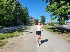 Lotte Miller på plass i Montreal, Canada. Klar for VM-runde sprint og miks stafett i helgen. Foto: Solveig Løvseth