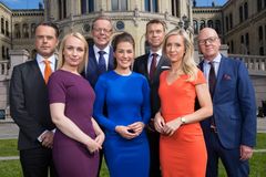 Kjetil Løset, Linn Wiik, Arill Riise, Siri Kleiven Strøm, Aslak Eriksrud, Yvonne Fondenes og Øyvind Brigg. Foto: Espen Solli, TV 2