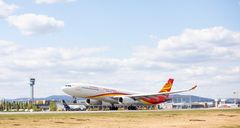 Hainan Airlines route HU770 departs from Oslo Airport with destination Beijing. (Photo: Avinor)