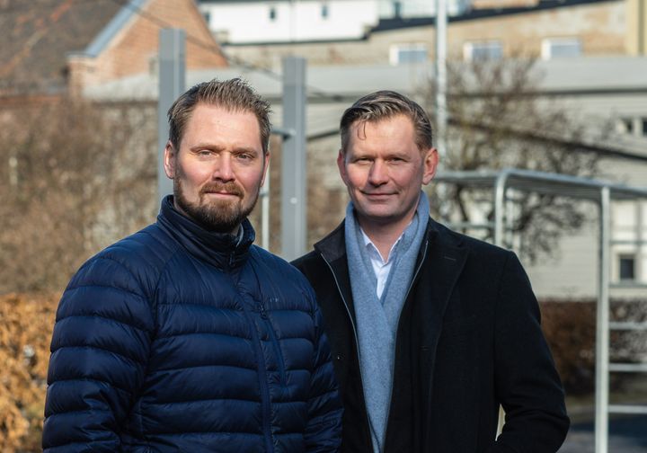 Fra venstre: Administrerende direktør i Ardoq, Erik Bakstad og styreleder  i Ardoq, Haakon Jensen