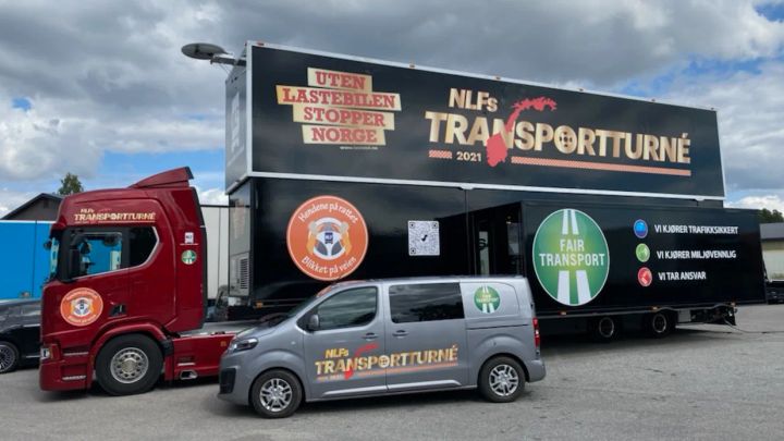 NLFs turnétrailer og følgebil vil bli å treffe i store deler av Norge de neste ukene. Foto: Kjell Olafsrud