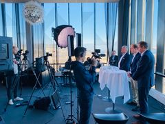 TrønderEnergi og HitecVision presenterte planene om et nytt fornybarselskap i en pressekonferanse 16. mars.
