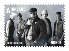 Nummer: NK 1862 Motiv: Turbonegro Design: Madeleine M. Karlstrøm Foto: Foto: © (NK 1862) Raymond Mosken Verdi: A-Innland (kr 9,50)x 4 Trykk: Offset fra Joh. Enschedé Security Print, Nederland