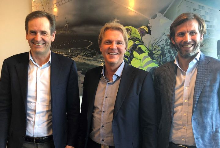 Fra venstre Jon Pran , Managing Director Katalysator, Marvin Jensen, konsernsjef OneCo
og Øivind Schage Førde, styreleder Aars.