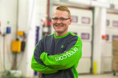 Espen Eriksen på Alta-terminalen er tidlig oppe på jobb.