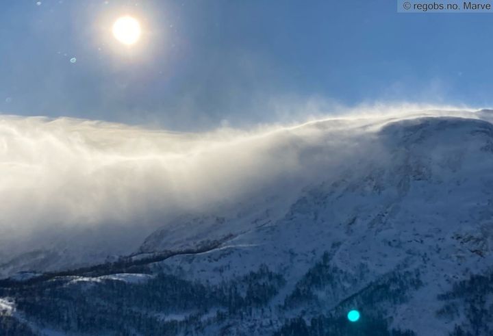Snøfokk, foto: regobs.no, Marve