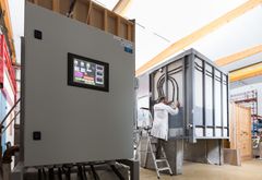 SINTEF tester og godkjenner våtromsmoduler. Foto: Werner Juvik