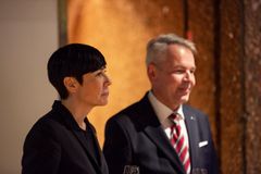 Norges utrikesminister Ine Eriksen Søreide och Finlands utrikesminister Pekka Haavisto