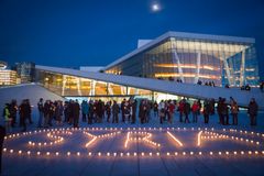 Fra markering for Syria i Oslo