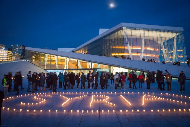 Fra markering for Syria i Oslo