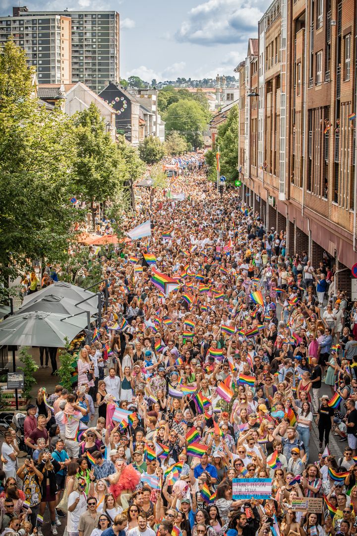 Årets Oslo Pride Parade slo alle tidligere rekorder med 85.000 deltakere. Foto: Olav Holten / Oslo Pride