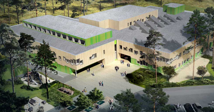 Rustad skole, Ås kommune. Ill: Plus Arkitektur