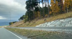 Med andre byggetrinn fullført blir det nå sammenhengende gang- og sykkelveg langs E6 mellom Driva og Hevle, totalt 4 kilometer. Foto: Statens vegvesen.