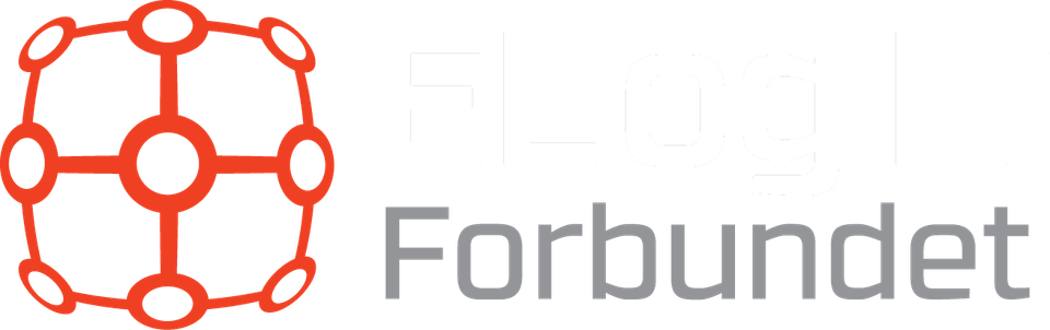 EL og IT Forbundet logo - hvit og grå tekst