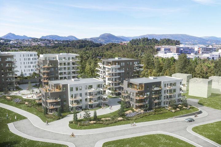 There will be five buildings with a underground parking facility.