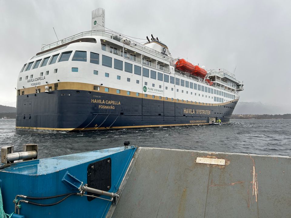 Havila Capella outside Ålesund
