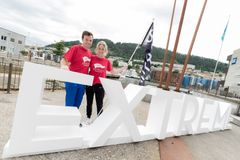 : - Jeg har fått Norges mest spennende jobb, sier ny gründerdirektør i Innovasjon Norge, Pål T. Næss. Her med administrerende direktør, Anita Krohn Traaseth, på åpningen av Startup Extreme i Bergen i dag. (Foto: Dan Taylor/ Heisenebrg Media)