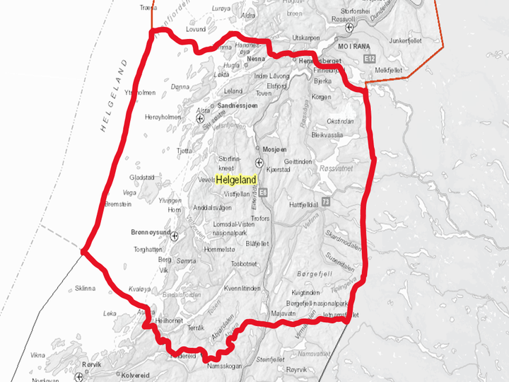 Den nye varslingsregionen dekker flere kommuner sør i Nordland.