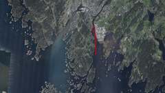 Tiltaksområdet for Innseiling Borg havn-prosjektet.