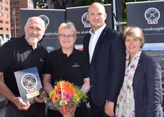 Sigurd Avdem og Åse Haugstad, Statsråd Jon Georg Dale og adm dir i Matmerk Nina Sundqvist.