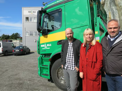 Aslak Taftø, Margret Einarsdottir og Kåre Pedersen fra Ragn-Sells Haugesund.