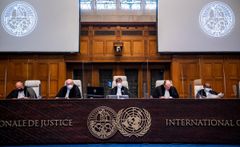 Den internasjonale domstolen i Haag (ICJ) er FNs juridiske hovedorgan. ICJ dømmer stater, og må ikke forveksles med Den internasjonale straffedomstolen (ICC), som dømmer individer og er ikke en FN-domstol. Foto: UN Photo/ Frank Van Beek