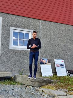 Direktør i Mattilsynet region midt Steinar Westerberg åpnet øvelsen ved Mære landbruksskole.