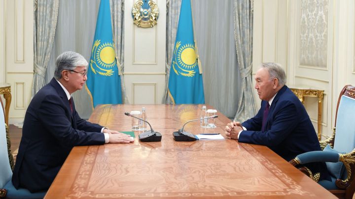 Nursultan Nazarbayev og Kassym--Jomart Tokayev (elbasy.kz)