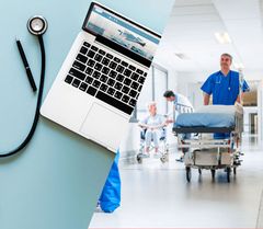 Riksrevisjonens nyeste undersøkelse viser at helsemyndighetene ikke har styring og kontroll på IT-satsingen Én innbygger - én journal og at reglene for anskaffelser er brutt. Foto: Til venstre Unsplash, til høyre Shutterstock / NTB.