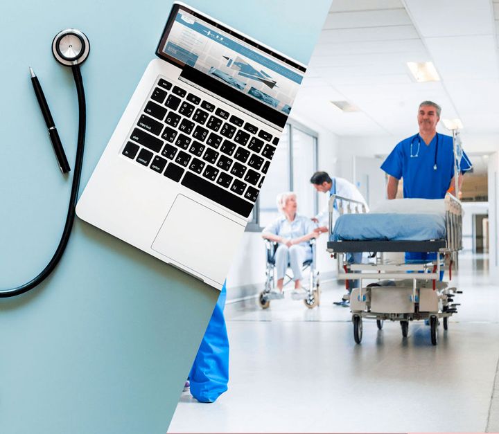 Riksrevisjonens nyeste undersøkelse viser at helsemyndighetene ikke har styring og kontroll på IT-satsingen Én innbygger - én journal og at reglene for anskaffelser er brutt. Foto: Til venstre Unsplash, til høyre Shutterstock / NTB.