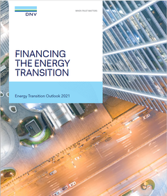 Forside af rapporten Financing the Energy Transition. Foto: DNV