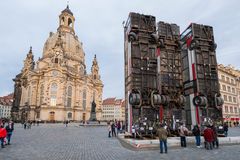 The monumental art installation by artist manaf Halbouni has triggered controversial discussion in the state capital. The Dresden culture capital application committee wishes to take stock of current societal debates and encourage discussions about common values in Europe.
Photo credit: Matthias Rietschel