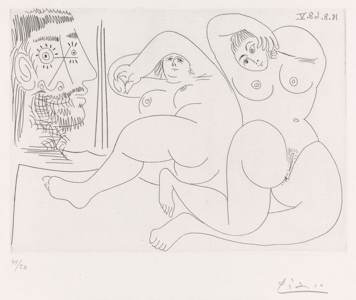 Pablo Picasso, 18. august 1968. © Succession Pablo Picasso / BONO 2019. Foto: Nasjonalmuseet for kunst, arkitektur og design.