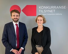 Næringsminister Jan Christian Vestre møtte konkurransedirektør Tina Søreide i Bergen 10. mars