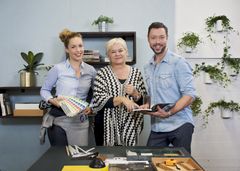 Redaktør i Rom 123, Anne Vestad, tar print til TV 2 med programmet Rom123 der kandidatene får oppssingshjelp av  Ingrid Aspen og Boris Miller. I tillegg lanseres rom123.no Foto: Jorunn Tharaldsen