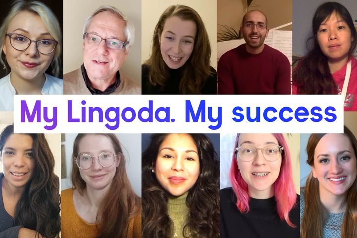 Image caption: Lingoda celebrates language learning as a life-changing experience with the campaign My Lingoda. My Success.