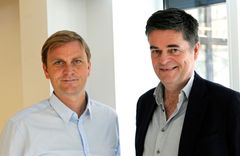 Martin Vikesland (t.v.) i Netlife Research og Arild Horsberg i Bring Dialog. FOTO: Birger Morken / Posten