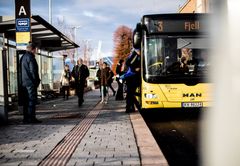 Kollektivreisende i Drammen skiller seg ut fra kollektivreisende i fem andre store norske byer. Foto: Alessandra Langum/COWI